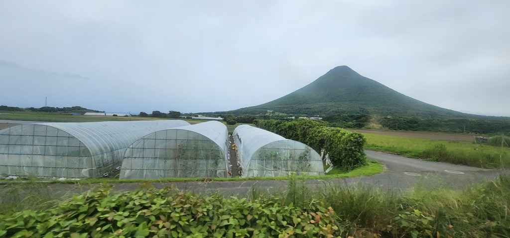 指宿枕崎線から望む開聞岳